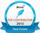 Avvo Top Contributor in Real Estate 2013