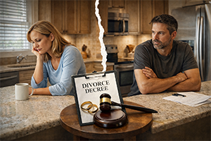 Can a Married Couple Live in the Same House While Getting Divorced?